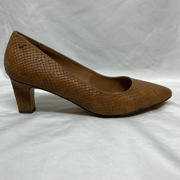 Vionic Heels Madison Mia Brown Leather Snakeskin Women’s Size 8.5 - Picture 3 of 14
